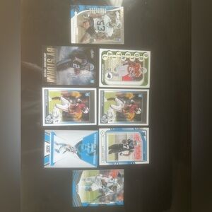 Carolina panthers 8 card football lot